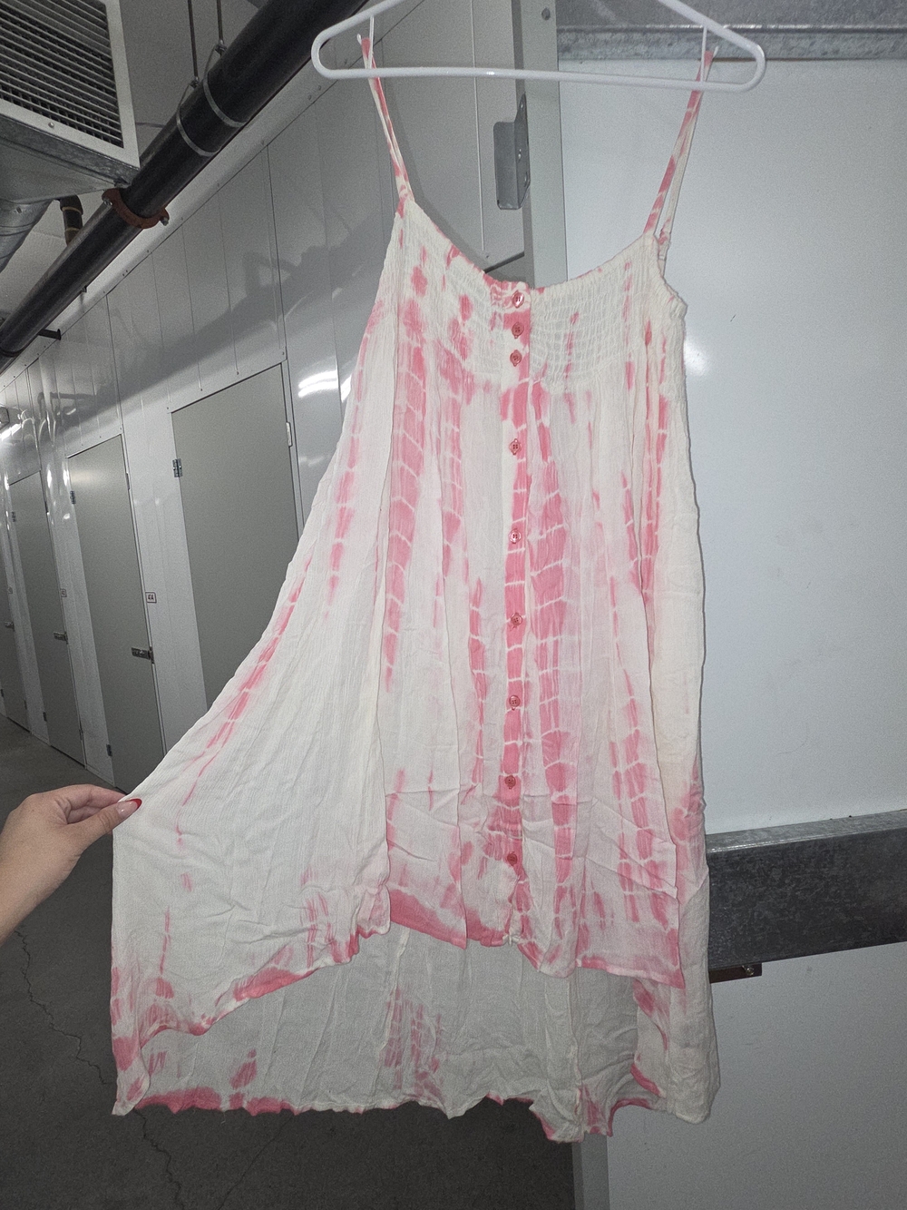 Tie-Dye Pink & White Sundress Slip